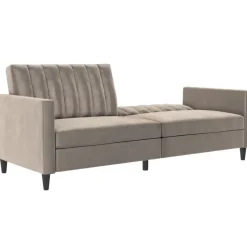 Celine - 3-zits slaapbank in taupe fluweel