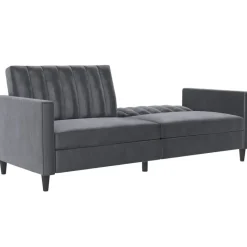 Celine - 3-zits slaapbank in antraciet fluweel