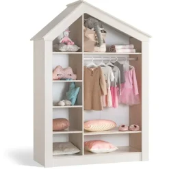 Cento Pink 3-deurs kledingkast huisje meisjeskamer