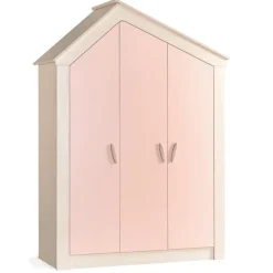 Cento Pink 3-deurs kledingkast huisje meisjeskamer