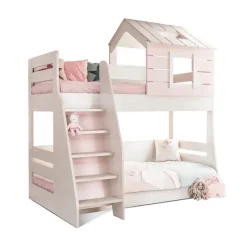 Cento Pink stapelbed bedhuisje meisjeskamer 200x90 - 200x100 cm