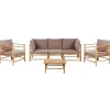 CERRETO - Loungeset 5-zits - Taupe - Bamboe