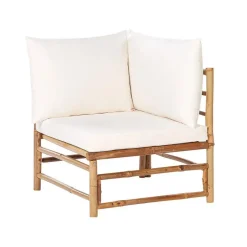 CERRETO - Loungeset 4-zits - Wit - Bamboehout