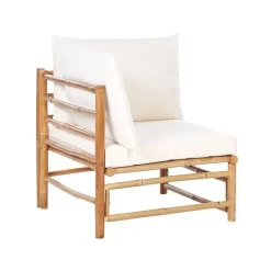 CERRETO - Loungeset 4-zits - Wit - Bamboehout