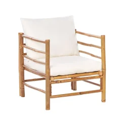 CERRETO - Loungeset 4-zits - Wit - Bamboehout