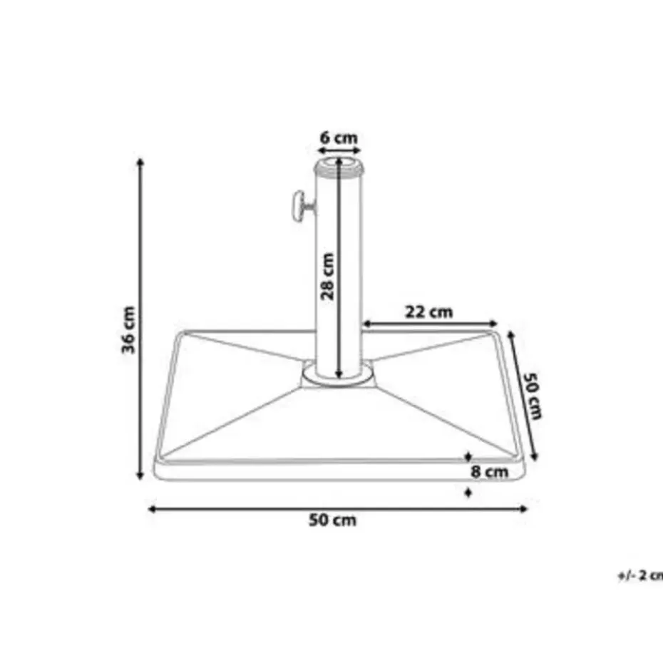 CERVO - Parasolvoet - Zwart - Beton