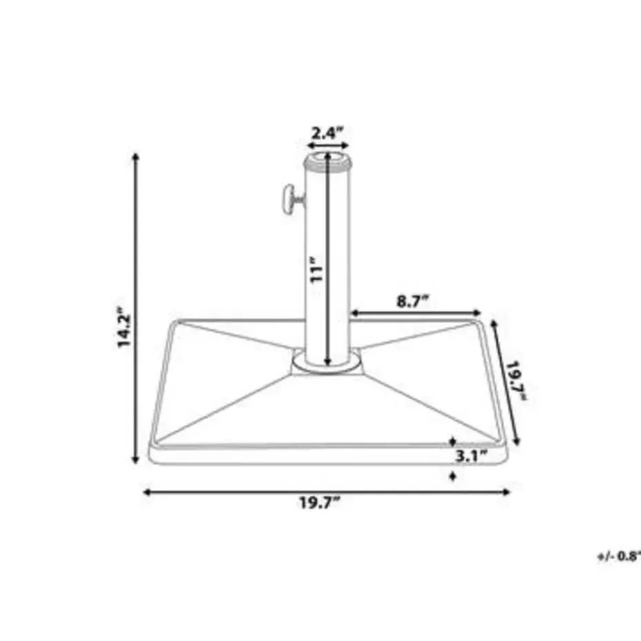 CERVO - Parasolvoet - Zwart - Beton