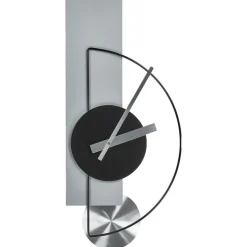 CEVINS - Wandklok - Lichtgrijs - Staal