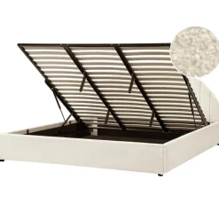 CHADENET - Tweepersoonsbed - Gebroken wit - 180 x 200 cm - Bouclé