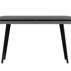 Chantal - Bureau met 2 laden grijs en zwart spaanplaat