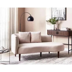 CHAUMONT - Chaise longue - Roze - Rechterzijde - Fluweel