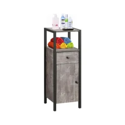 Chris - Kast met 1 lade en 2 zwarte spaanplaatdeuren