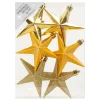 Christmas goods Kerstshangers - 6x - sterren - goud - 10 cm