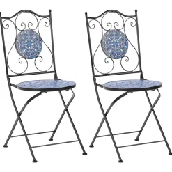 CIGLIANO - Tuinstoel set van 2 - Zwart - Metaal