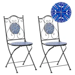 CIGLIANO - Tuinstoel set van 2 - Zwart - Metaal