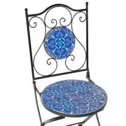 CIGLIANO - Tuinstoel set van 2 - Zwart - Metaal