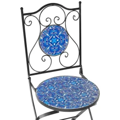 CIGLIANO - Tuinstoel set van 2 - Zwart - Metaal