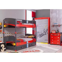 Cilek - Champion Racer - Commode - Kinderladekast - Auto - 42x74x87 cm - Rood