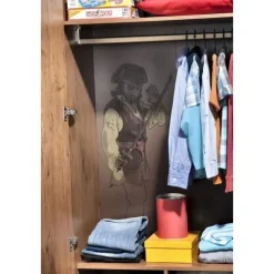 Cilek Black Pirate 3-deurs kledingkast piraten