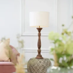 Cilinder Lampenkap Livigno - Eiwit - Ø30 x 21 cm