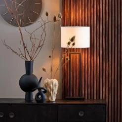 Cilinder Lampenkap Livigno - Eiwit - Ø30 x 21 cm