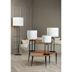 Cilinder Lampenkap Velours - Wit - Ø40x30cm