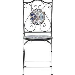 CIVITA - Tuinstoel set van 2 - Zwart - Metaal