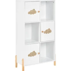 CLOUDY - Boekenkast - Wit/Lichthout - MDF