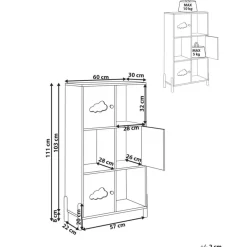 CLOUDY - Boekenkast - Wit/Lichthout - MDF
