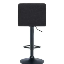 CLP Barkruk Calma zwart Frame - Stof - donkergrijs