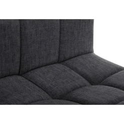 CLP Barkruk Calma zwart Frame - Stof - donkergrijs