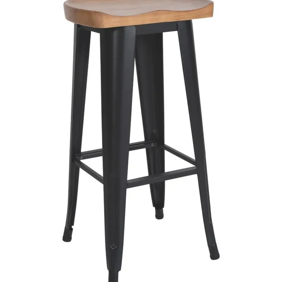 CLP Barkruk Clara zwart Frame - Hout - zwart