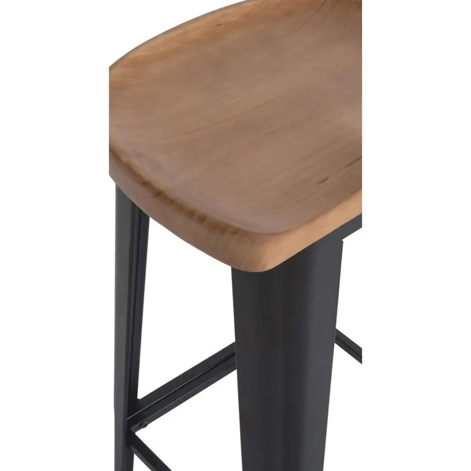 CLP Barkruk Clara zwart Frame - Hout - zwart