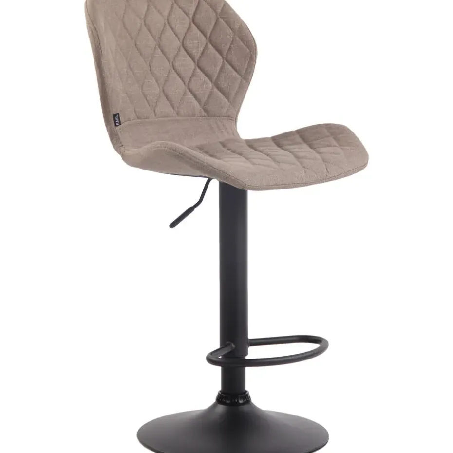 CLP Barkruk Cork zwart Frame - Stof - taupe