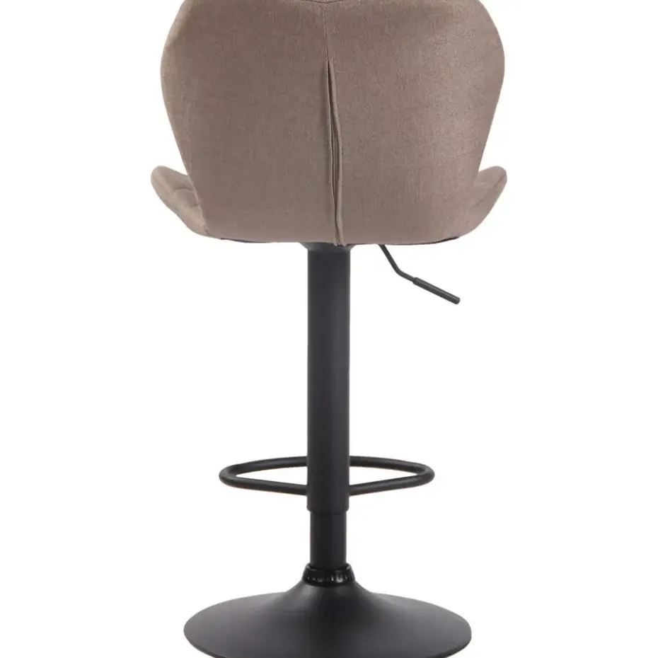 CLP Barkruk Cork zwart Frame - Stof - taupe