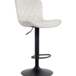 CLP Barkruk Emma zwart Frame - Fluweel - creme