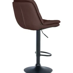 CLP Barkruk Laurel zwart Frame - Stof - bruin