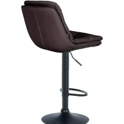 CLP Barkruk Laurel zwart Frame - Kunstleer - bruin