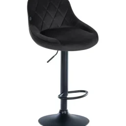 CLP Barkruk Lazio zwart Frame - Stof - zwart