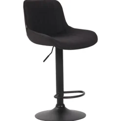 CLP Barkruk Lentini zwart Frame - Stof - zwart