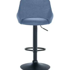 CLP Barkruk Milet zwart Frame - Stof - blauw