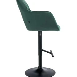 CLP Barkruk Natoma zwart Frame - Fluweel - groen