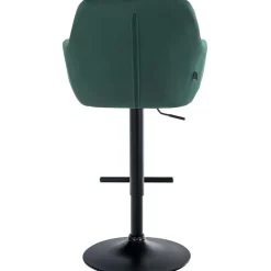 CLP Barkruk Natoma zwart Frame - Fluweel - groen