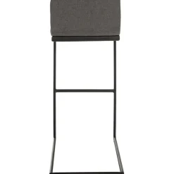 CLP Barkruk Newport zwart Frame - Stof - donkergrijs