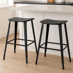 CLP Barkruk Peony zwart Frame - Metaal - zwart