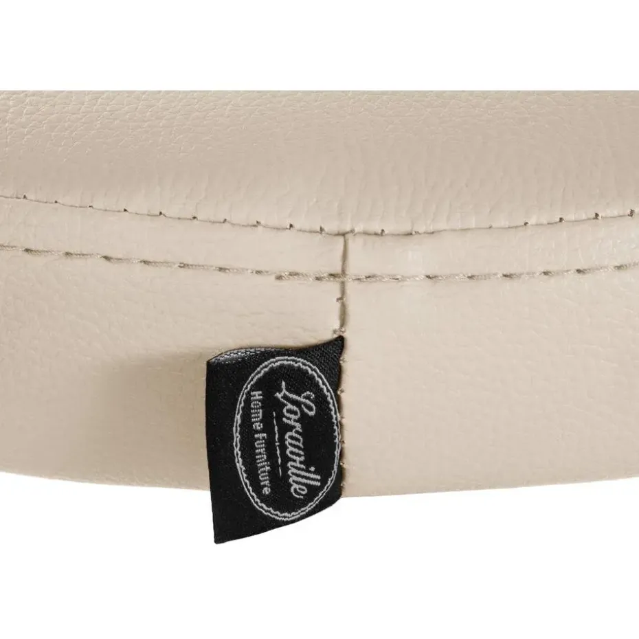 CLP Barkruk Ponte zwart Frame - Kunstleer - creme