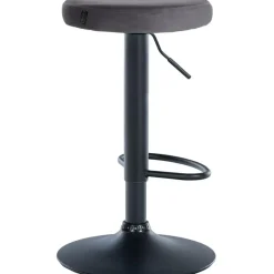 CLP Barkruk Ponte zwart Frame - Fluweel - donkergrijs