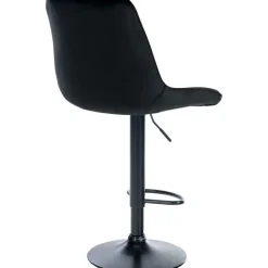 CLP Barkruk Toni zwart Frame - Fluweel - zwart