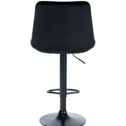 CLP Barkruk Toni zwart Frame - Fluweel - zwart