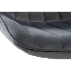 CLP Barkruk Toni zwart Frame - Fluweel - donkergrijs